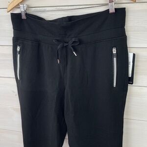 Andrew Marc Women's Black Fleece Sweatpants - NWT $55
